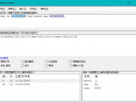 独家汉化 RegEx Builder v2.0.0.0 汉化中文版 正则表达式生成工具 正则表达式验证工具