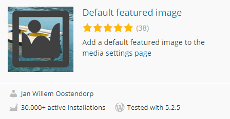 Wordpress添加默认的特色图像插件Default featured image